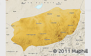 Physical Map of Xi Ujimqin Qi, shaded relief outside