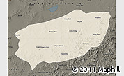 Shaded Relief Map of Xi Ujimqin Qi, darken
