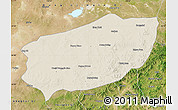 Shaded Relief Map of Xi Ujimqin Qi, satellite outside