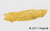 Physical Panoramic Map of Xi Ujimqin Qi, cropped outside