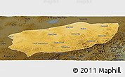 Physical Panoramic Map of Xi Ujimqin Qi, darken