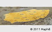 Physical Panoramic Map of Xi Ujimqin Qi, darken, semi-desaturated
