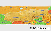 Physical Panoramic Map of Xi Ujimqin Qi, political outside