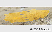 Physical Panoramic Map of Xi Ujimqin Qi, semi-desaturated