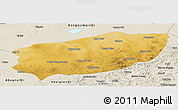 Physical Panoramic Map of Xi Ujimqin Qi, shaded relief outside