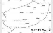 Blank Simple Map of Xi Ujimqin Qi, cropped outside