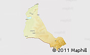 Physical 3D Map of Xinbarag Zuoqi, cropped outside