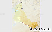 Physical 3D Map of Xinbarag Zuoqi, lighten