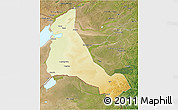 Physical 3D Map of Xinbarag Zuoqi, satellite outside