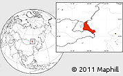 Blank Location Map of Xinbarag Zuoqi