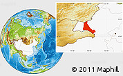 Physical Location Map of Xinbarag Zuoqi, highlighted country