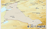 Shaded Relief Panoramic Map of Xinbarag Zuoqi, physical outside