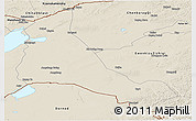 Shaded Relief Panoramic Map of Xinbarag Zuoqi