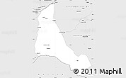 Silver Style Simple Map of Xinbarag Zuoqi