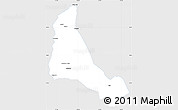 Silver Style Simple Map of Xinbarag Zuoqi, single color outside