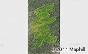 Satellite 3D Map of Xuguit Qi, semi-desaturated