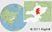 Savanna Style Location Map of Xuguit Qi, highlighted parent region