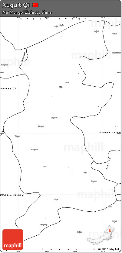 Blank Simple Map of Xuguit Qi