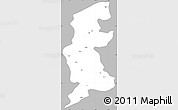 Gray Simple Map of Xuguit Qi, single color outside