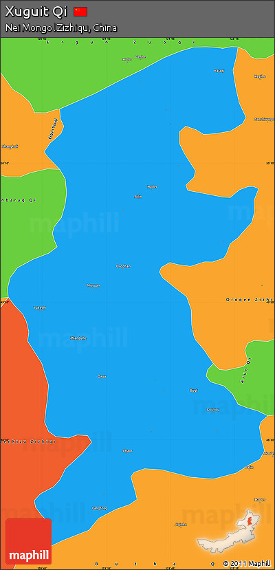Political Simple Map of Xuguit Qi