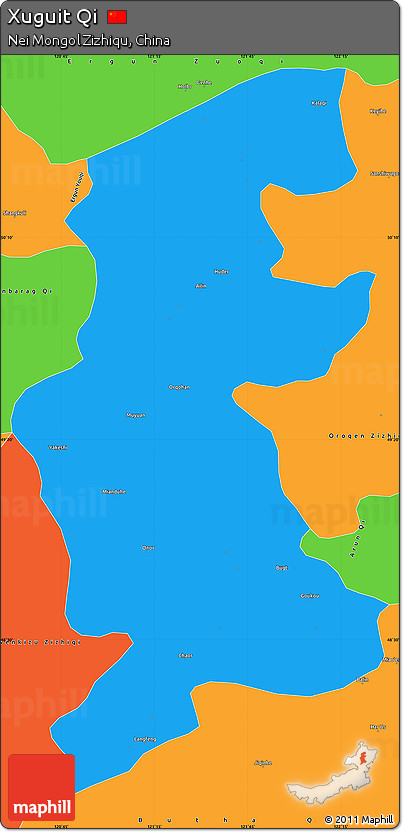 Political Simple Map of Xuguit Qi