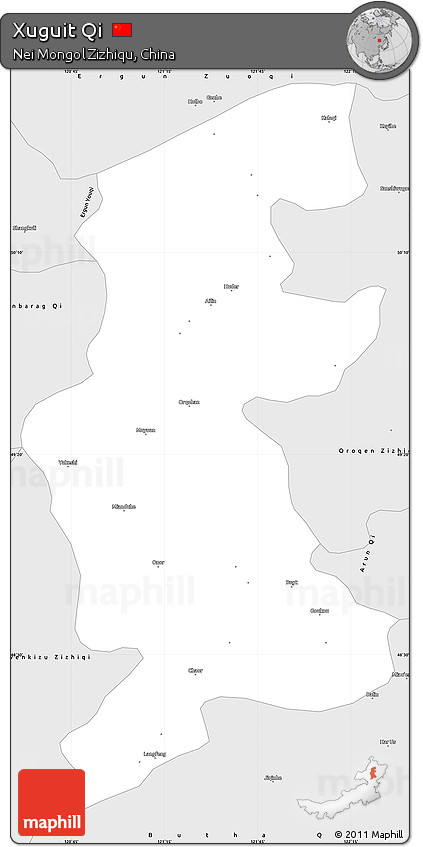 Silver Style Simple Map of Xuguit Qi