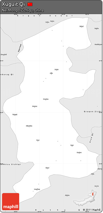 Silver Style Simple Map of Xuguit Qi