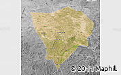 Satellite Map of Zhanglan Qi, desaturated