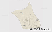 Shaded Relief 3D Map of Zhengxianbai Qi, cropped outside