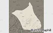 Shaded Relief 3D Map of Zhengxianbai Qi, darken