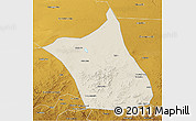 Shaded Relief 3D Map of Zhengxianbai Qi, physical outside