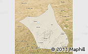Shaded Relief 3D Map of Zhengxianbai Qi, satellite outside