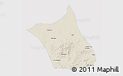 Shaded Relief 3D Map of Zhengxianbai Qi, single color outside