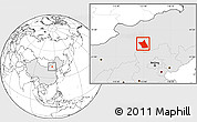 Blank Location Map of Zhengxianbai Qi, highlighted country
