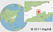 Savanna Style Location Map of Zhengxianbai Qi, highlighted parent region