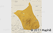 Physical Map of Zhengxianbai Qi, shaded relief outside