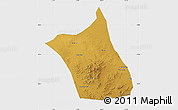 Physical Map of Zhengxianbai Qi, single color outside