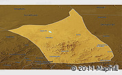 Physical Panoramic Map of Zhengxianbai Qi, darken