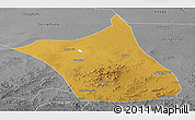 Physical Panoramic Map of Zhengxianbai Qi, desaturated