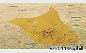 Physical Panoramic Map of Zhengxianbai Qi, satellite outside