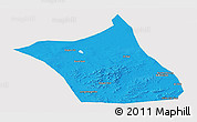 Political Panoramic Map of Zhengxianbai Qi, cropped outside