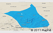 Political Panoramic Map of Zhengxianbai Qi, shaded relief outside