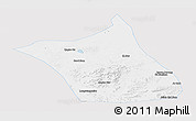 Silver Style Panoramic Map of Zhengxianbai Qi, single color outside