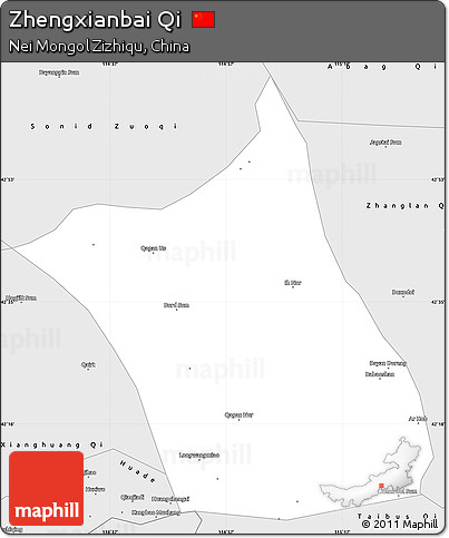 Silver Style Simple Map of Zhengxianbai Qi