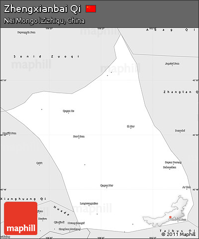 Silver Style Simple Map of Zhengxianbai Qi