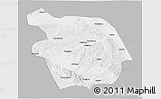 Gray 3D Map of Haiyuan, single color outside