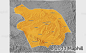 Political 3D Map of Haiyuan, desaturated