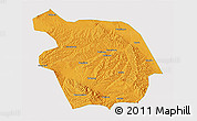 Political 3D Map of Haiyuan, single color outside