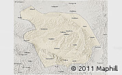 Shaded Relief 3D Map of Haiyuan, semi-desaturated