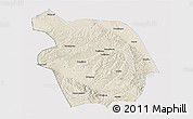 Shaded Relief 3D Map of Haiyuan, single color outside